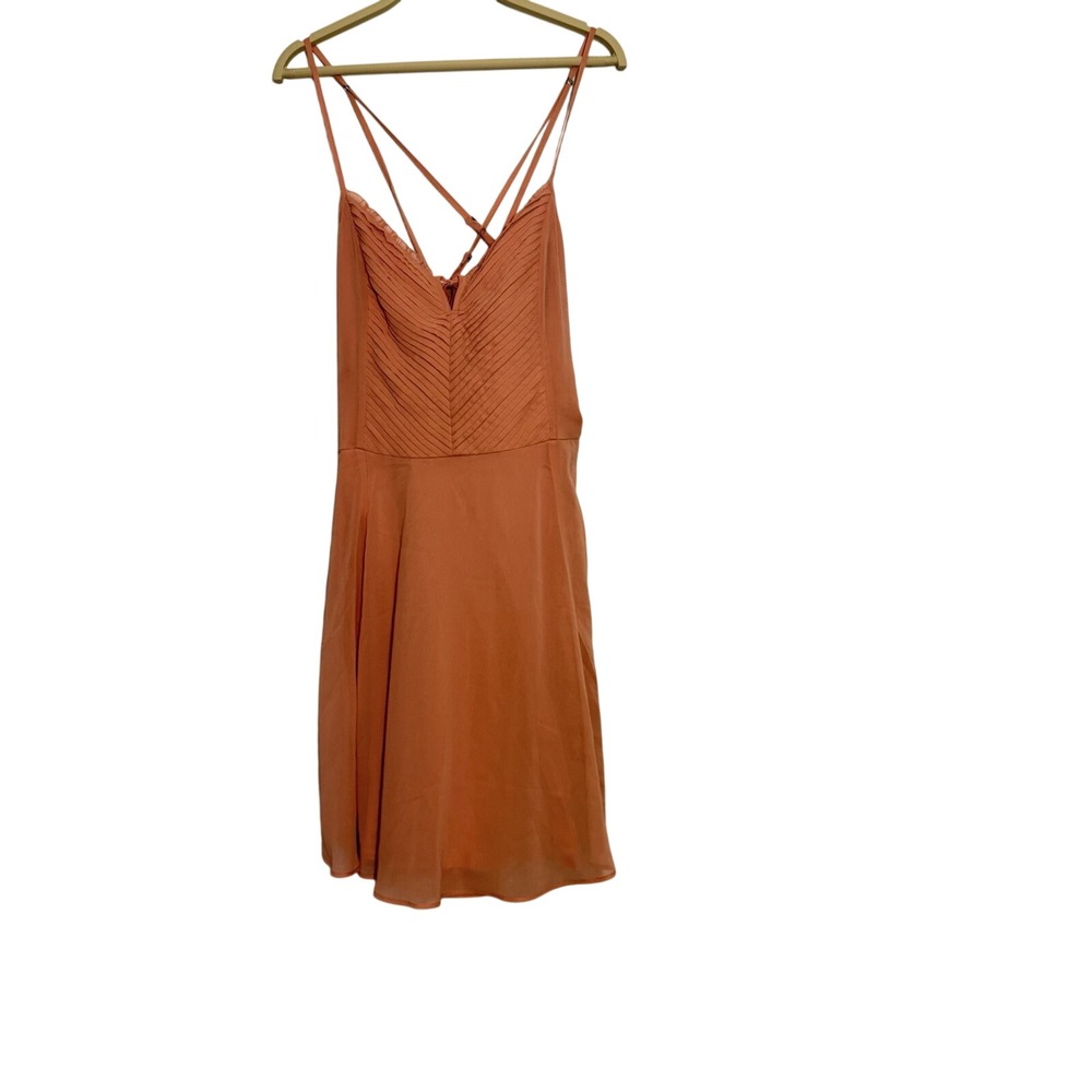 Abercrombie & Fitch Rust Shift Dress Sleeveless Short V-Neck Women Size M NWT